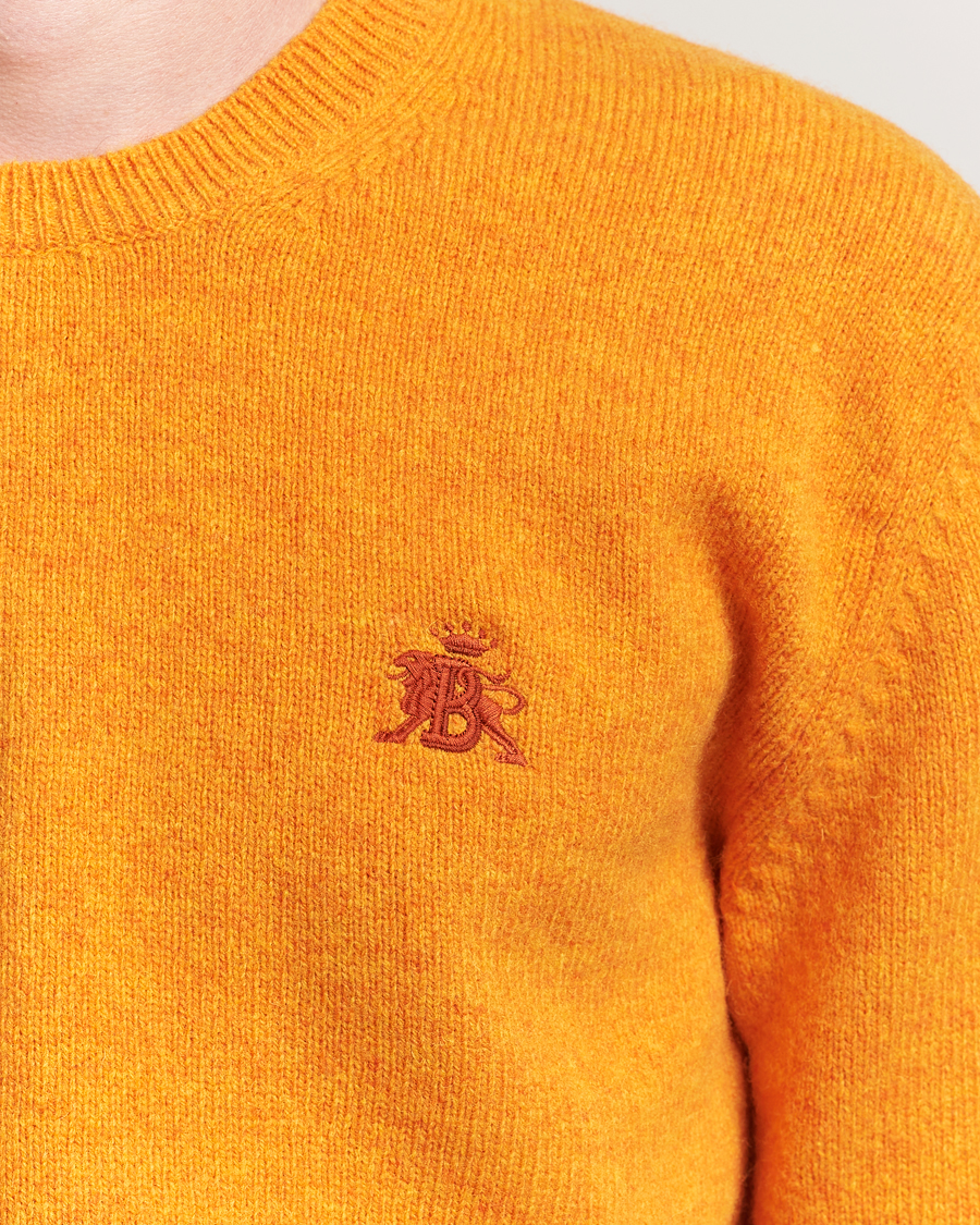 Baracuta Shetland Virgin Wool Crew Neck Orange
