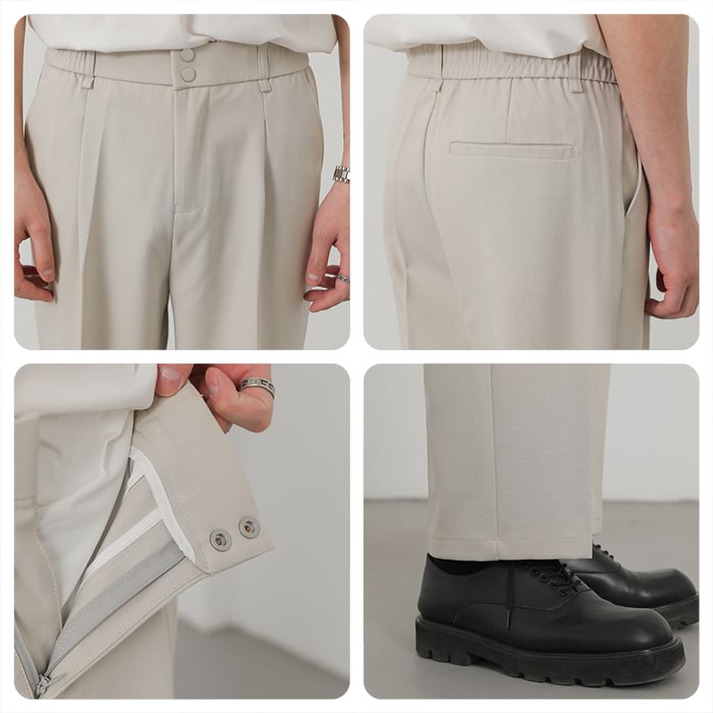 Remeefa - Mid Rise Plain Straight Leg Broek