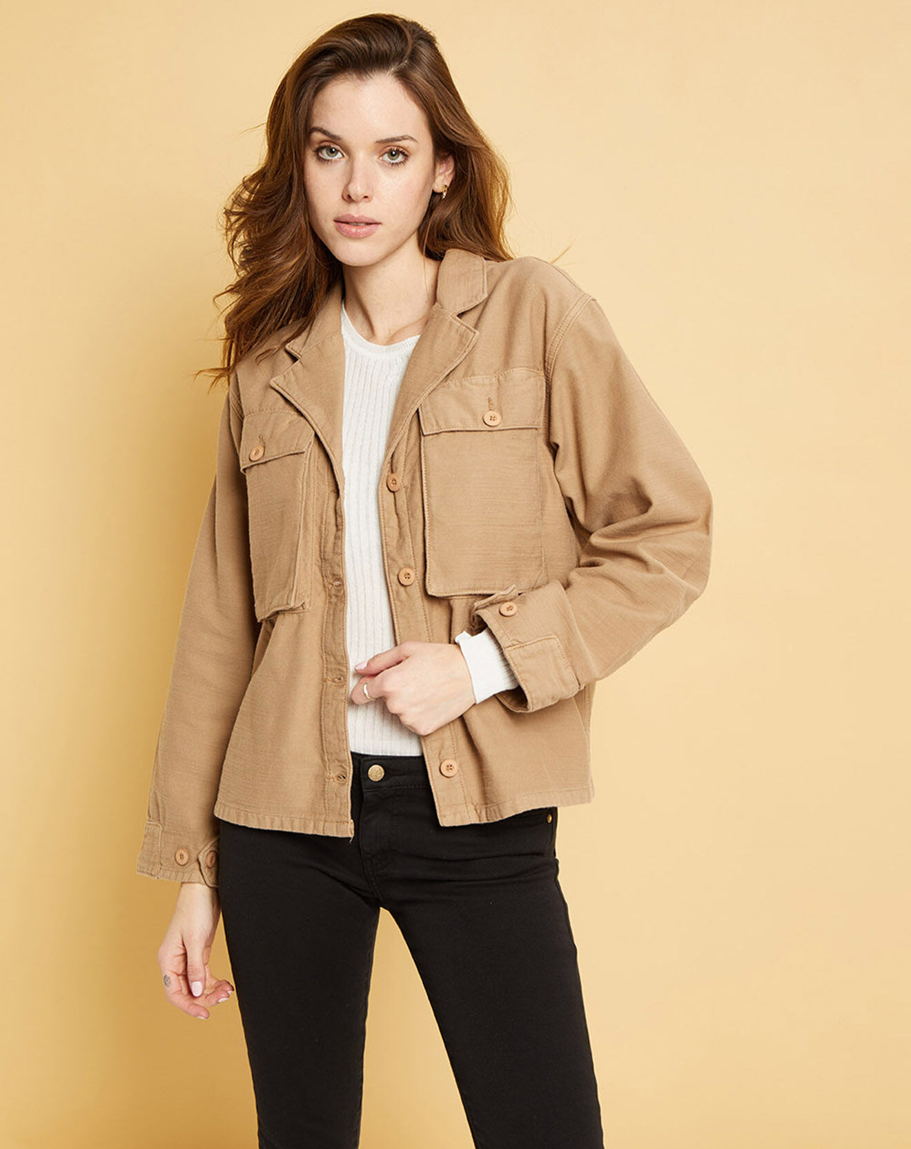 Acquaverde Veste en Gabardine Stretch Ashley dune