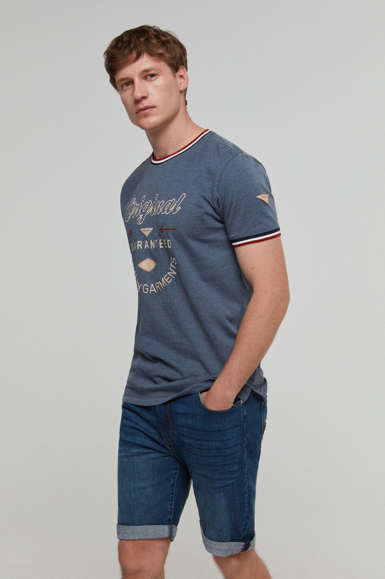 Camiseta de manga curta original garantida - Azul