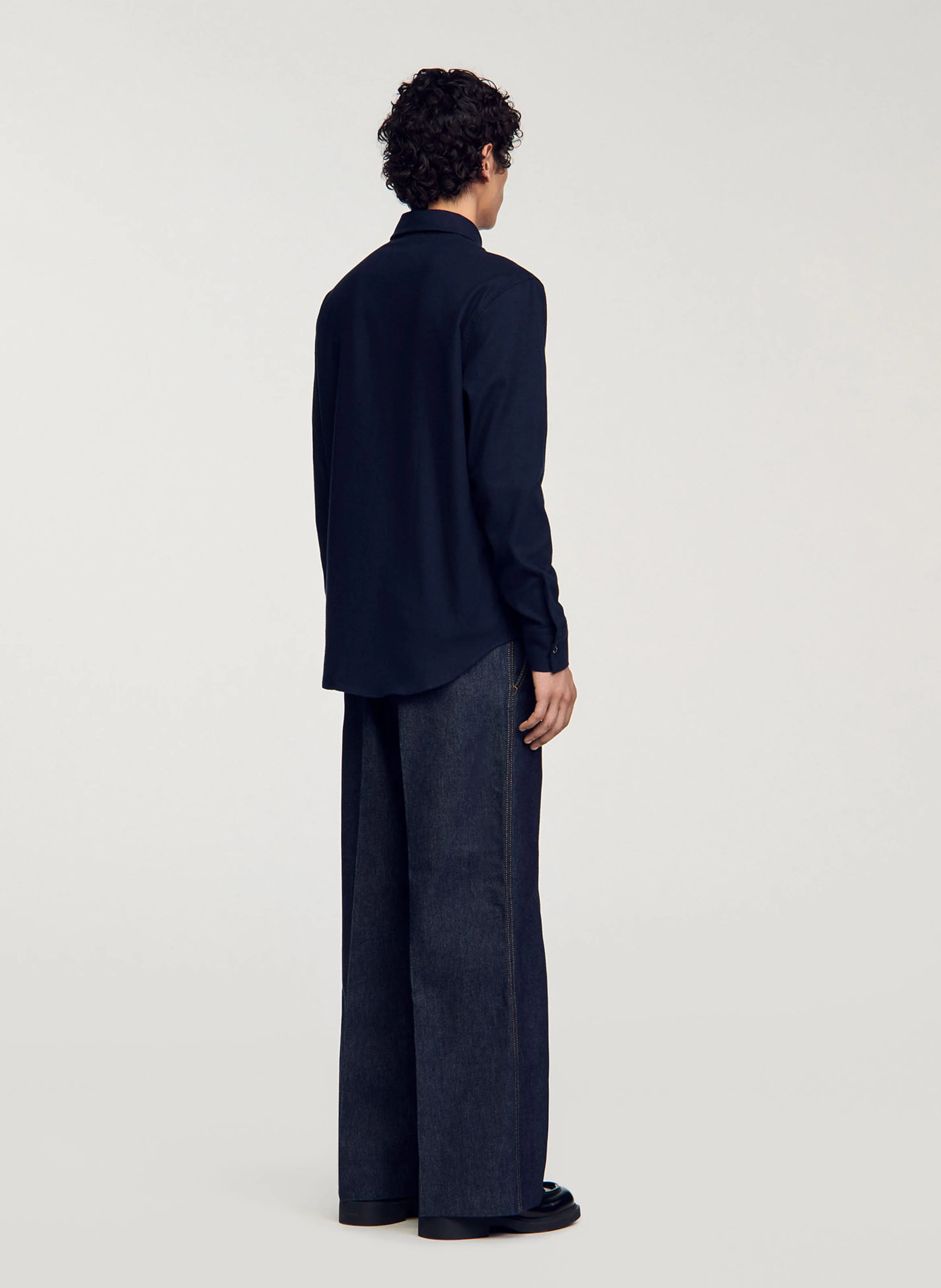 Chemise regular col classique| Bleu