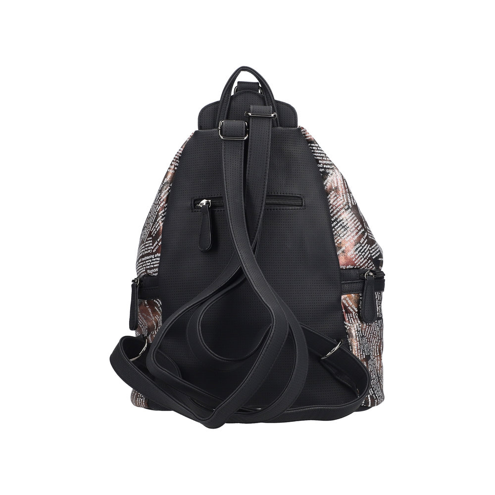 Rieker Rucksack metallic schwarz