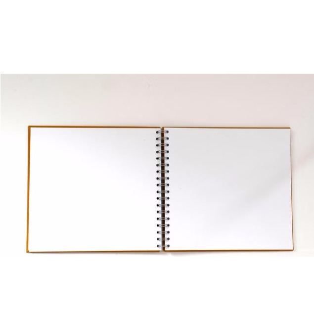 (20x20cm) Creative Leinen Square Album Foto Spiralalbum Gäste Buch (8.148600) - Curry
