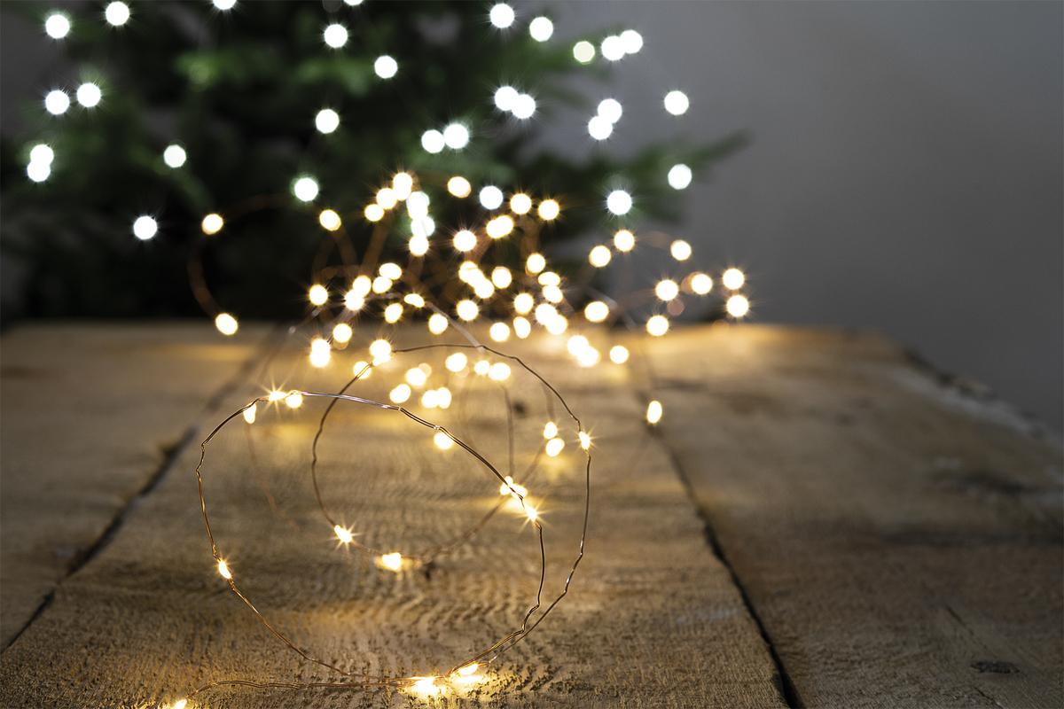 GUIRLANDE EXTERIEUR COPPER 100LEDS BLANC CHAUD