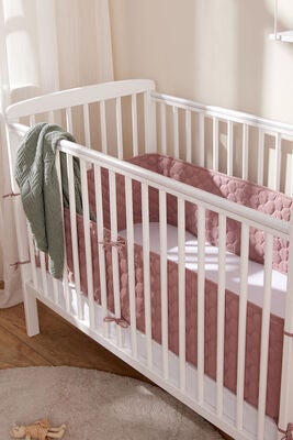 Minitude  Kviltet Sengekant 360, Dusty Rose