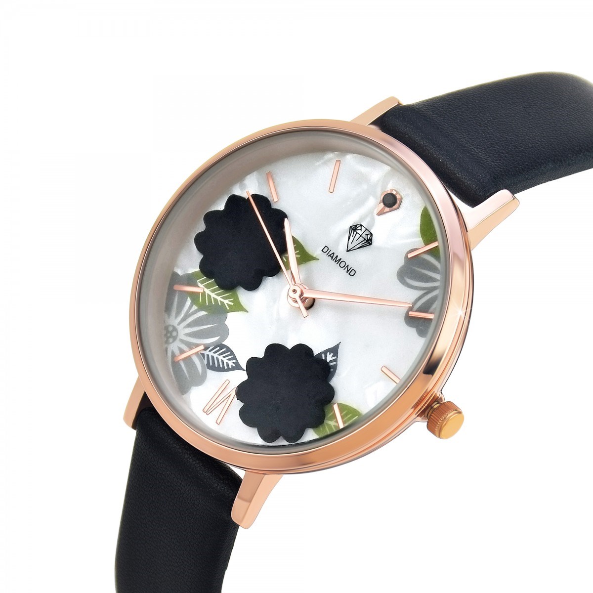 Montre Anissa SC Crystal ornée d'un véritable diamant noir