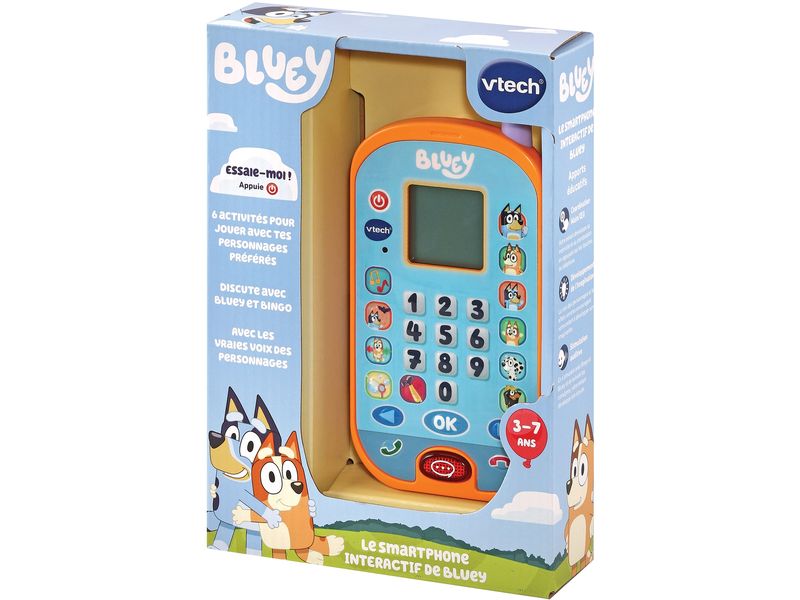 Vtech Bluey Smartphone interactif de Bluey -FR- Interaktives Lernspielzeug im Smartphone-Design