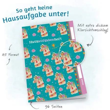Trötsch Hausaufgabenheft für Schlaue, Lama