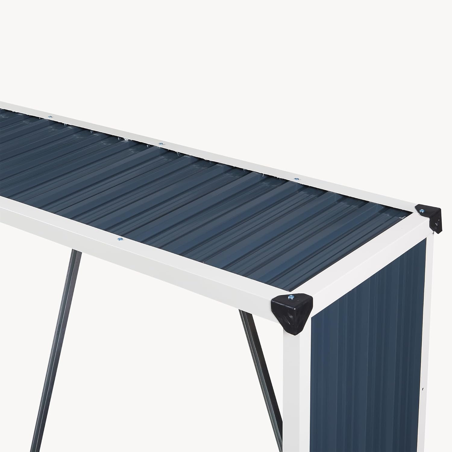 casa.pro Holzregal Kalmar Kaminholzregal Brennholzregal außen 158 x 47 x 152 cm Holzunterstand Holzlager wetterfest Stapelhilfe verzinkter Stahl Anthrazit