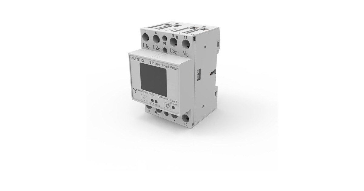 Qubino3-Phase Smart Meter energiebesparing  (Wit, Z-Wave Plus)