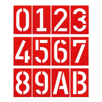 Hausnummer Spiekermann Industrial, Reinrot RAL 3028, B