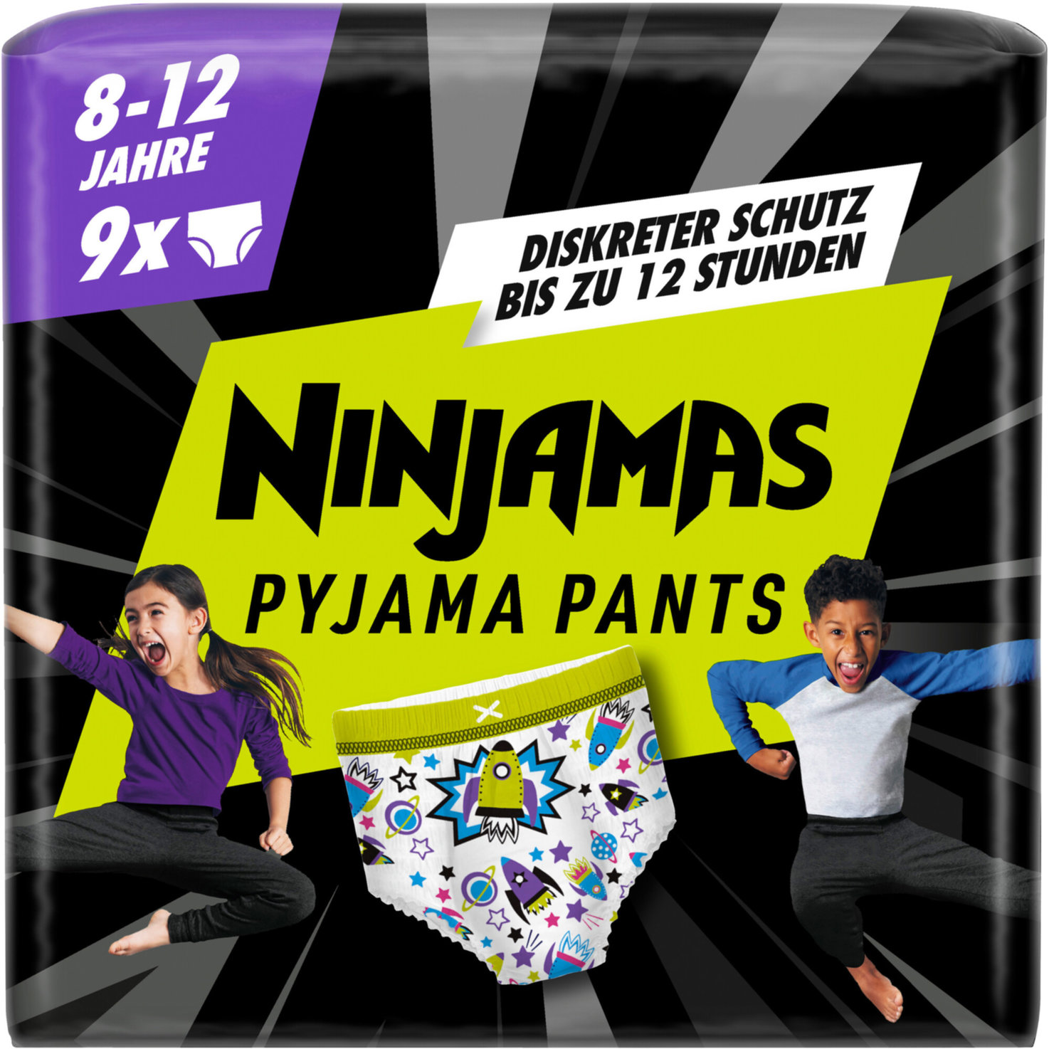 Ninjamas Underjams Raumschiff 8-12 Jahre 9 Stück