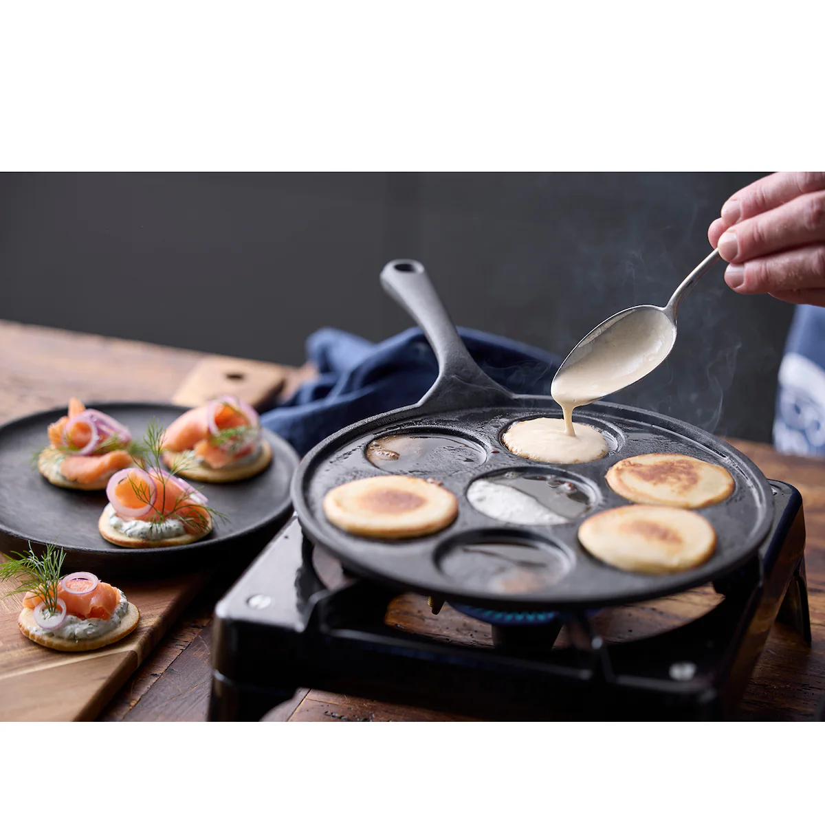 HOLM Blini pan for 7 pcs. Dia 23,5 cm Black