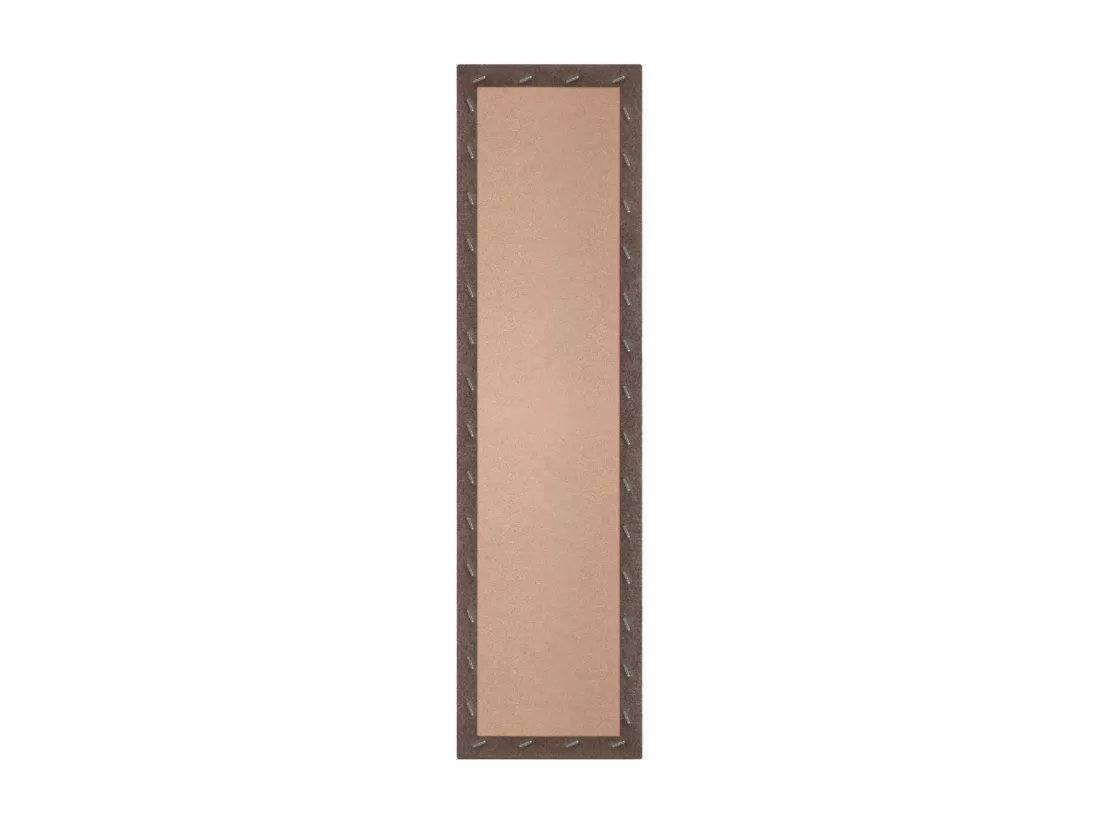 DHOME Lot de 8 Panneaux Rembourrés en Tissu Aqualine Autocollants pour Mur Acoustiques Absorbants Protection contre (Marron chocolat, 60x20cm,x8)