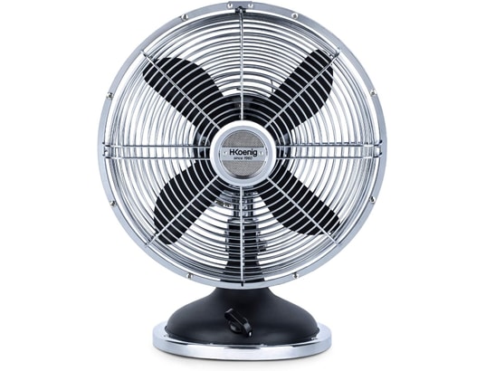 H.KOENIG - Ventilateur de table Ventilateur joe50 noir, ventilateur électrique rétro vintage...