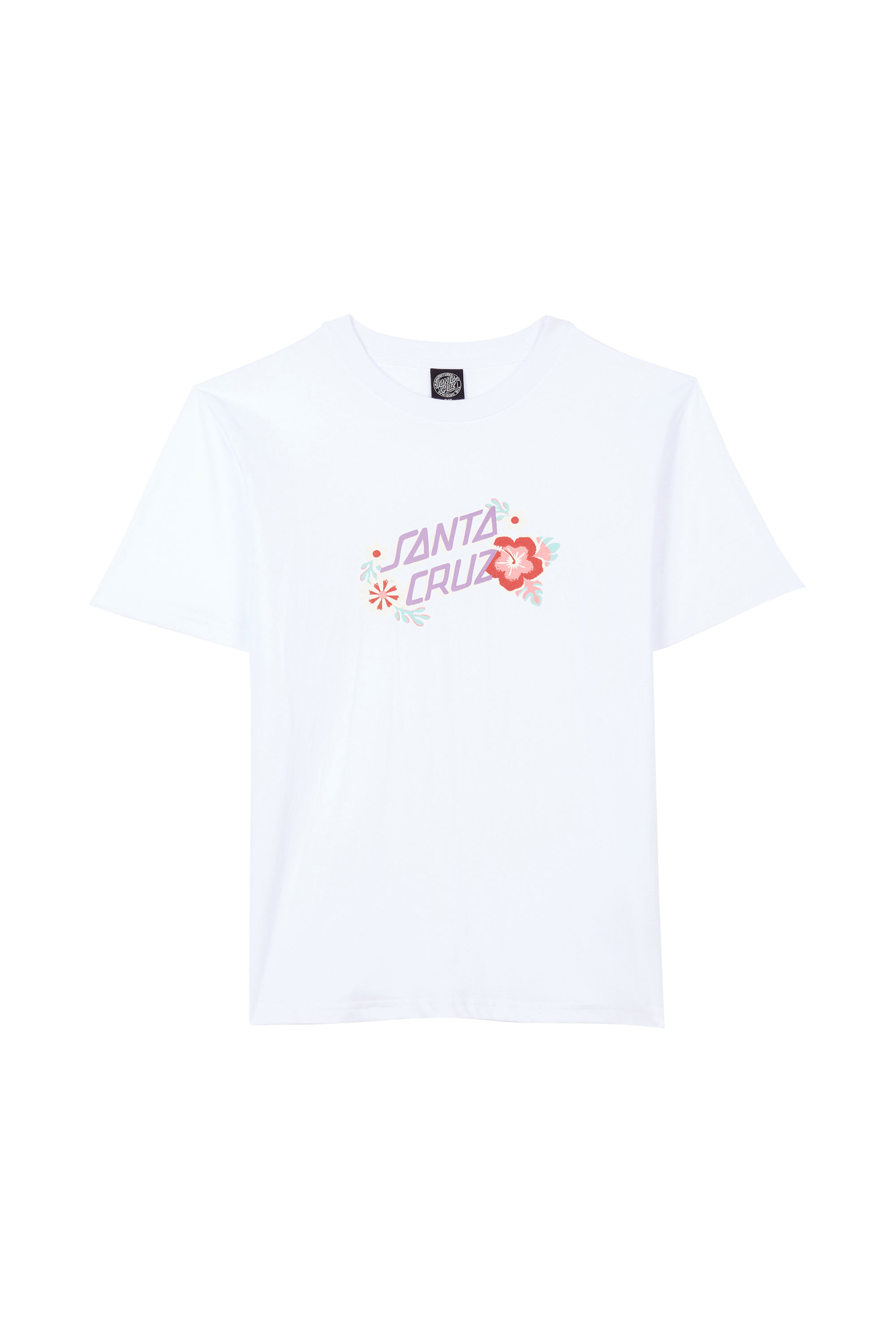 SANTA CRUZ T-shirt Free Spirit Floral Blanc