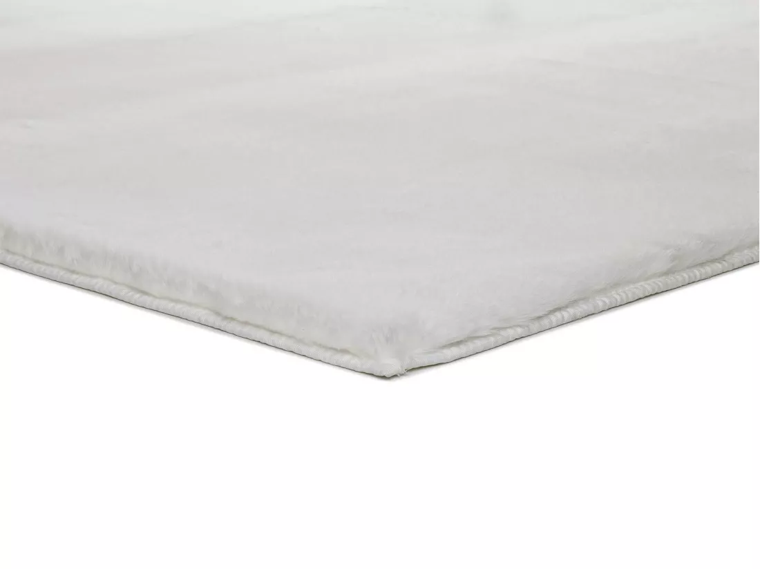 Tapis intérieur - shaggy uni - blanc - 160 x 230 cm - FOX