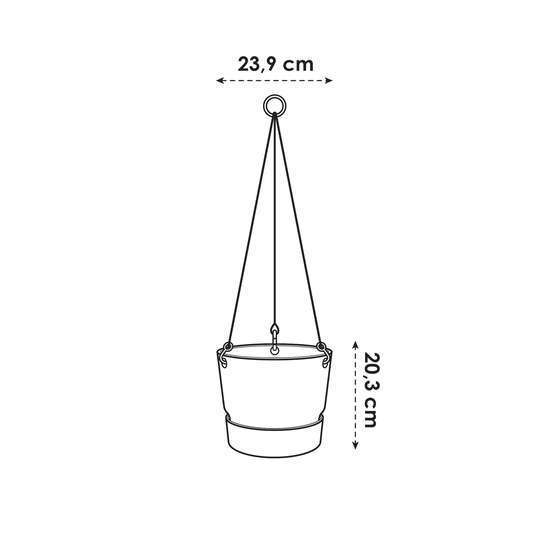 Pot : suspension Greenville, 24cm, leaf green