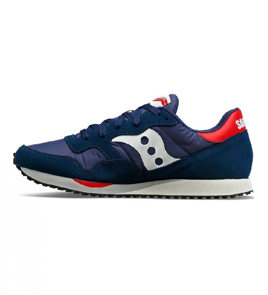 Tênis Saucony Jazz Original em couro azul marinho