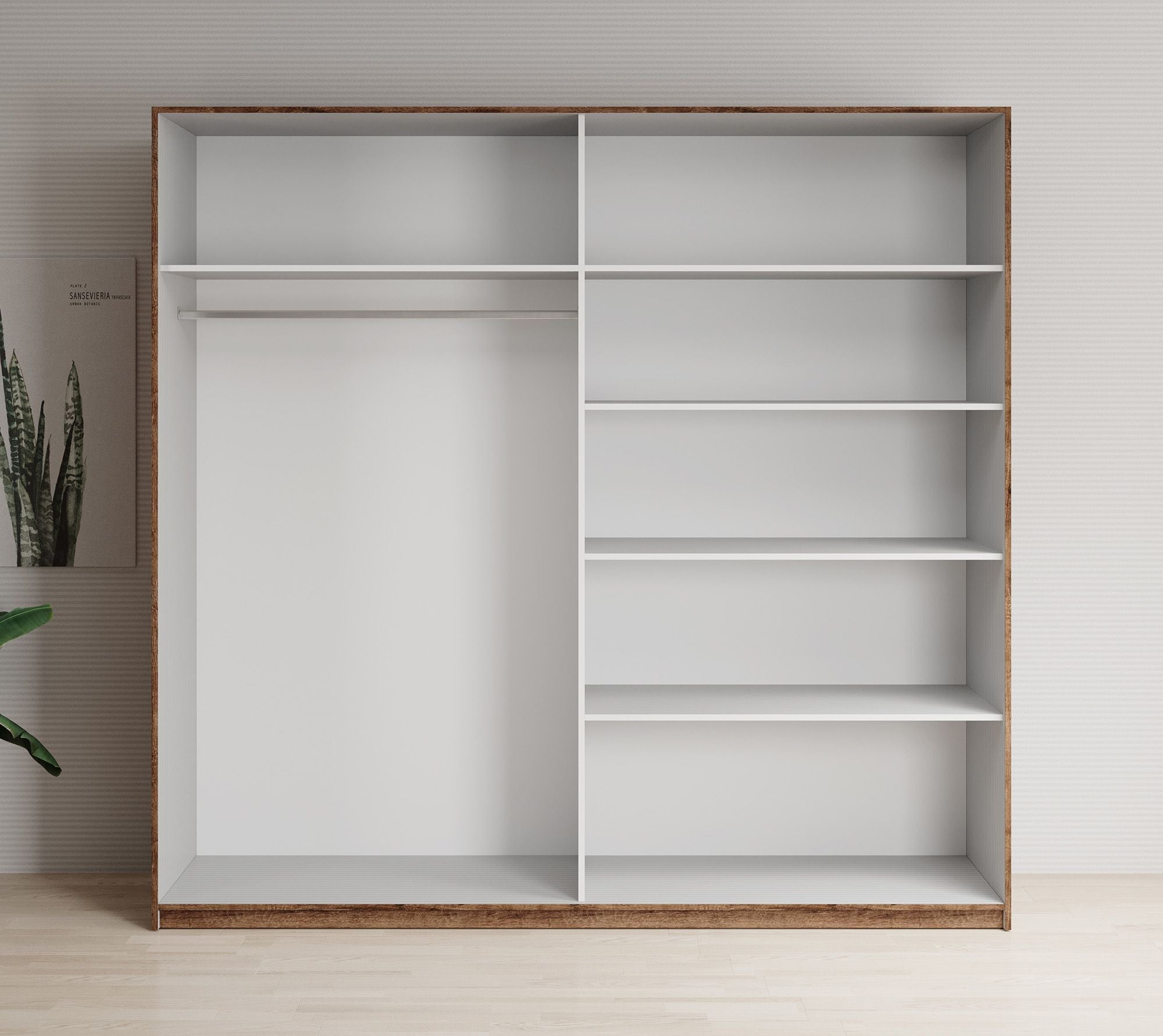 Brown 2 - Slaapkamer - Zwart - Eiken 180 - Groot
