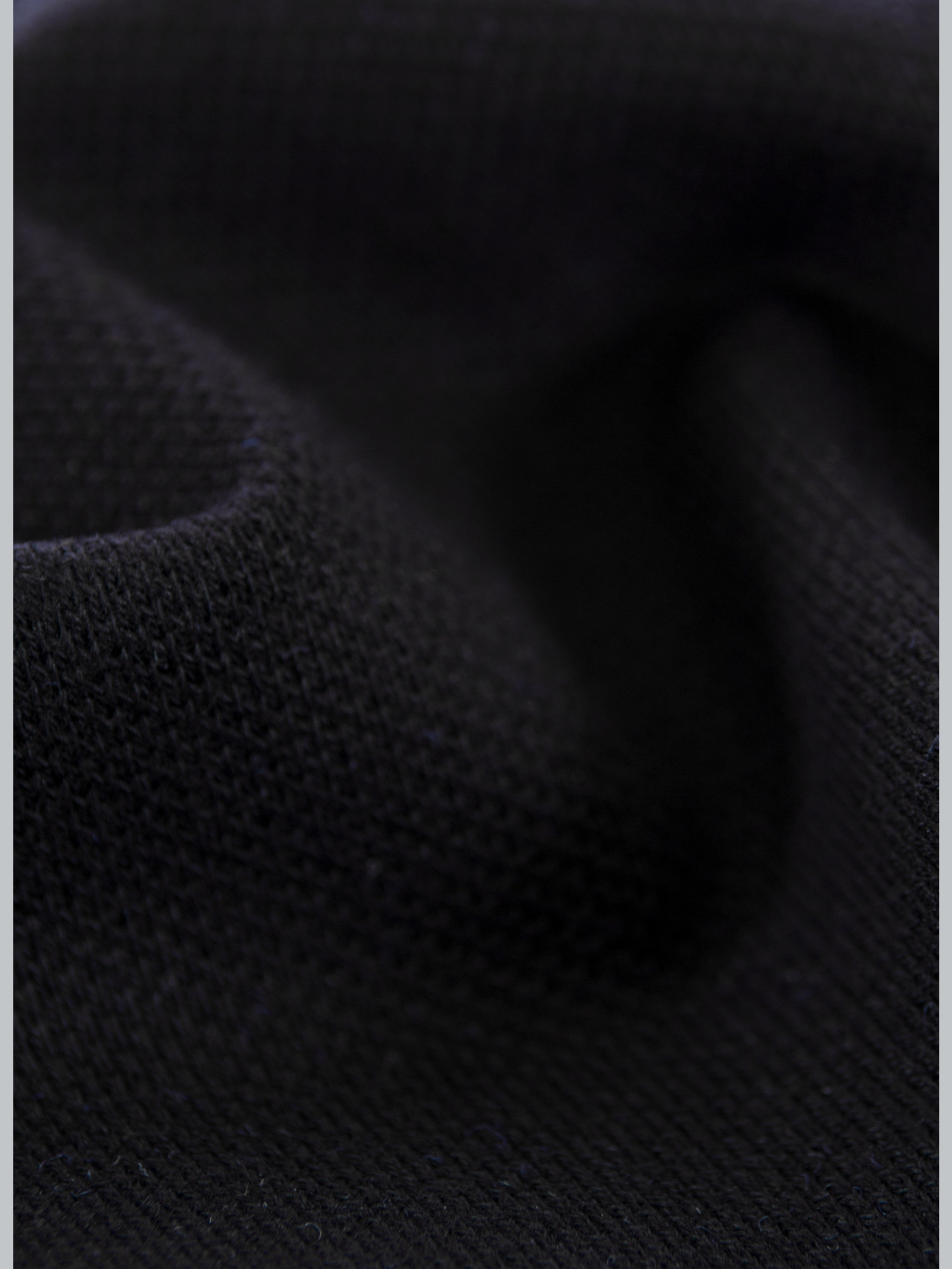 Poloshirt mit Reißverschluss Schwarz