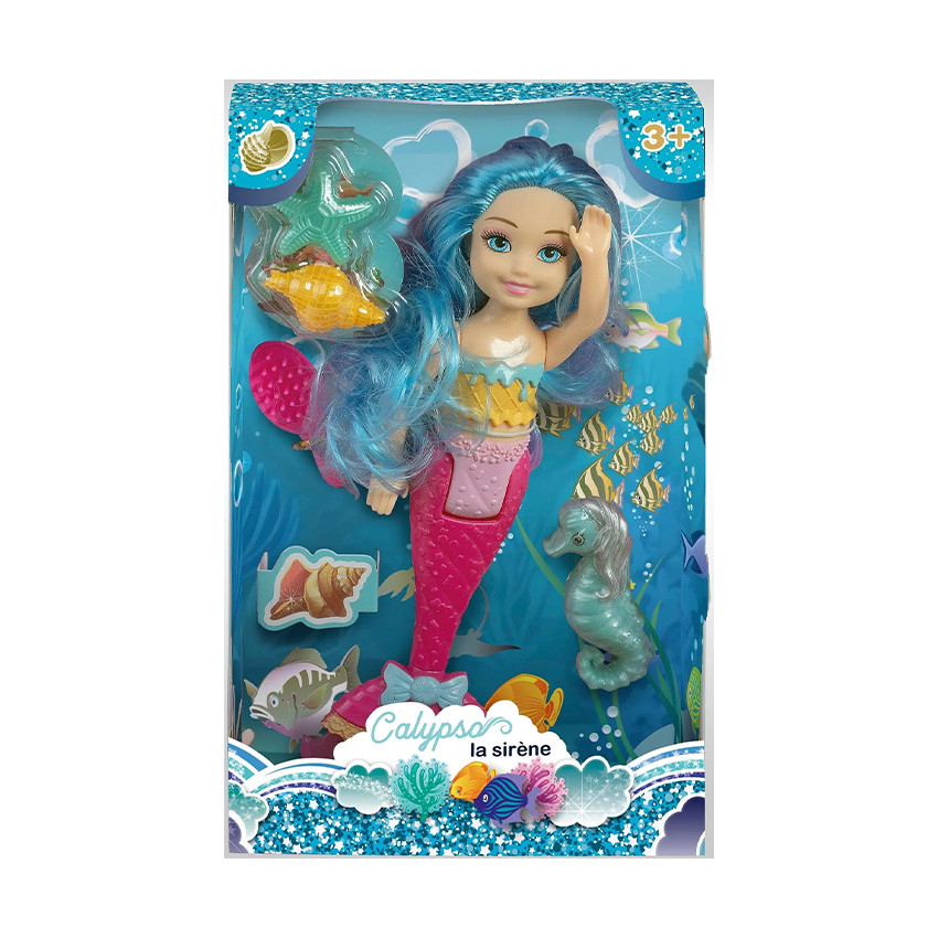 Poupée Calypso la sirène 24 cm avec accessoires (coloris aléatoire)
