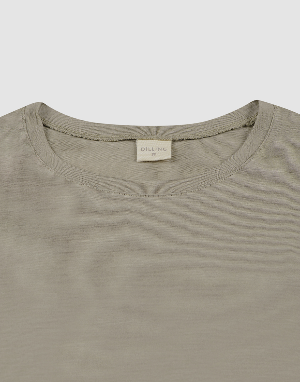 T-shirt van merinowol voor dames in Zeemist