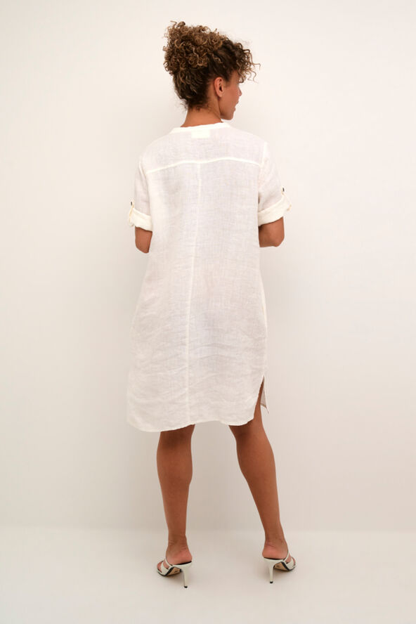 Cream CRBellis Caftan Short Dress - Molli Snow white