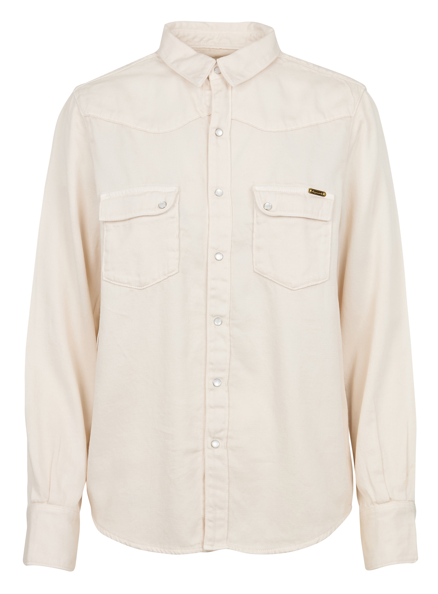 Chemise droite col classique en coton | Blanc