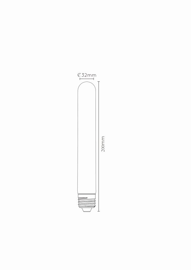 T32 LED lichtbron E27 Ã3,2 H20 5W 2200K amber dimbaar