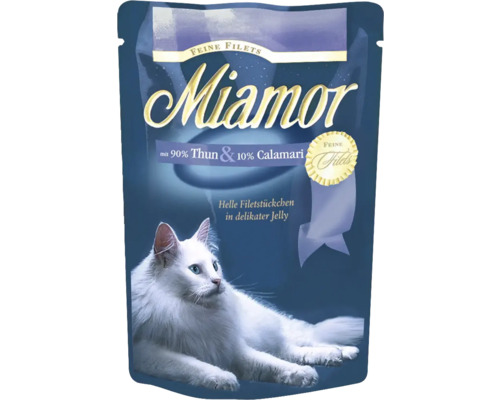 Miamor natvoer voor katten, fijne filets van tonijn en calamari, 100 g