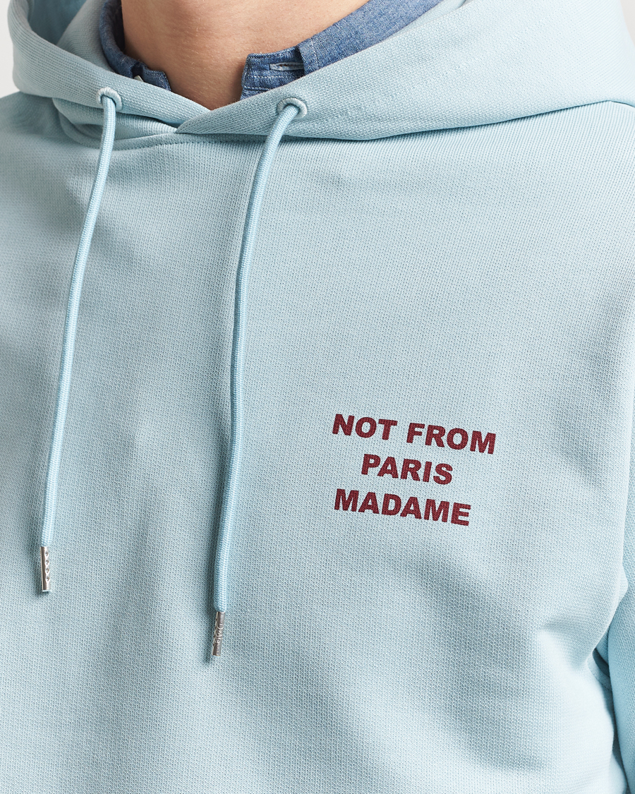 Drôle de Monsieur Slogan Hoodie Light Blue