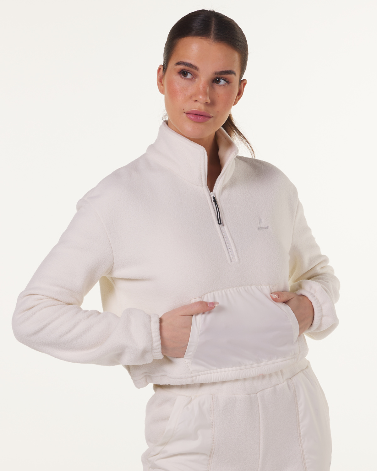 LEVITY Break Fleece 1\2 Zip Sweater Beige Dove