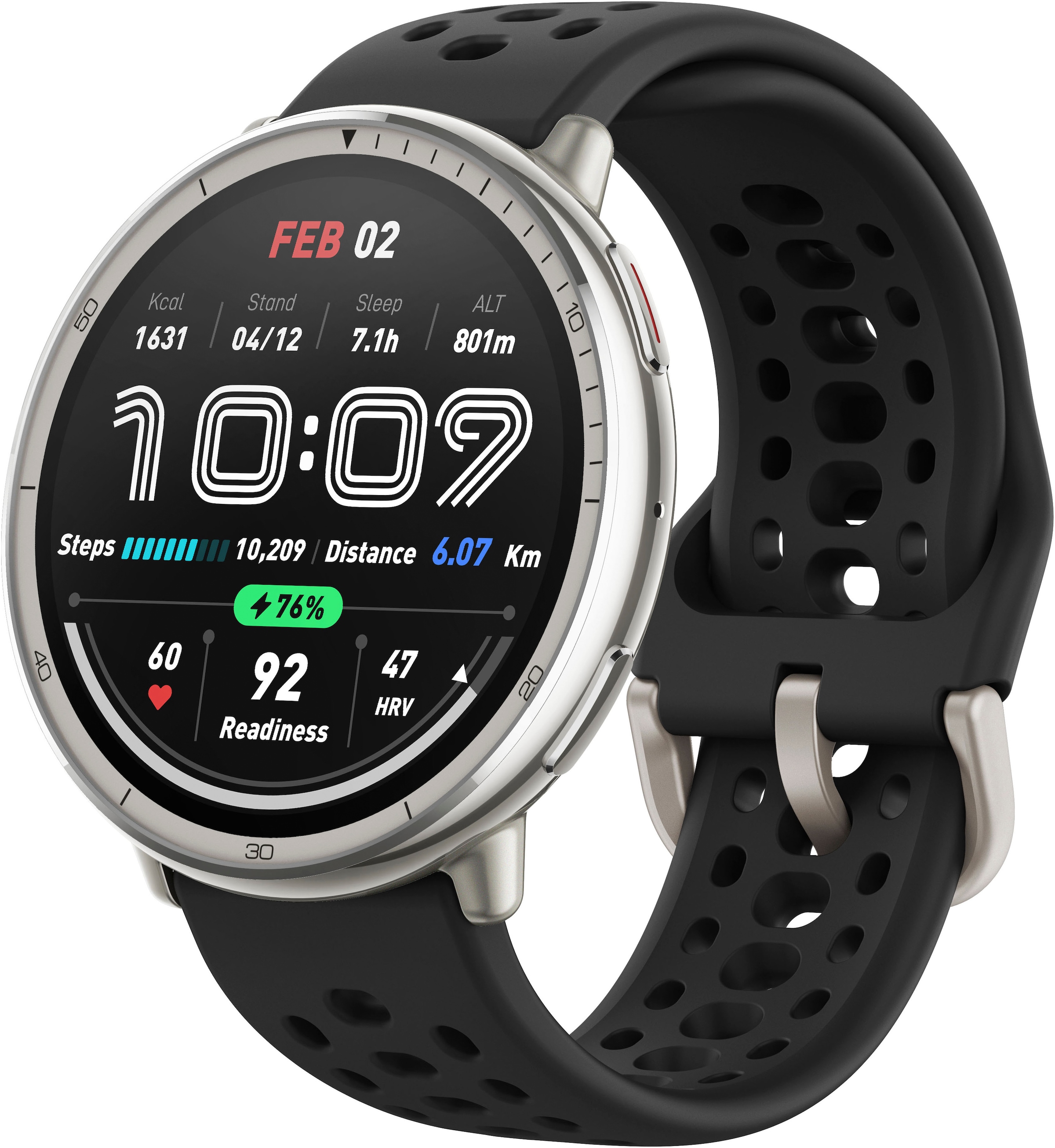 Amazfit Smartwatch »Active 2 (Round)« (3,35 cm / 1,32 ″)