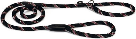 Beeztees nylon ronde sliplijn 170cm x 13mm zwart