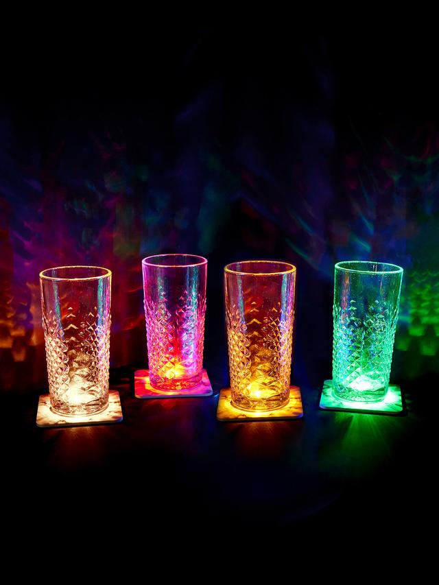 4er-Set LED Leuchtuntersetzer