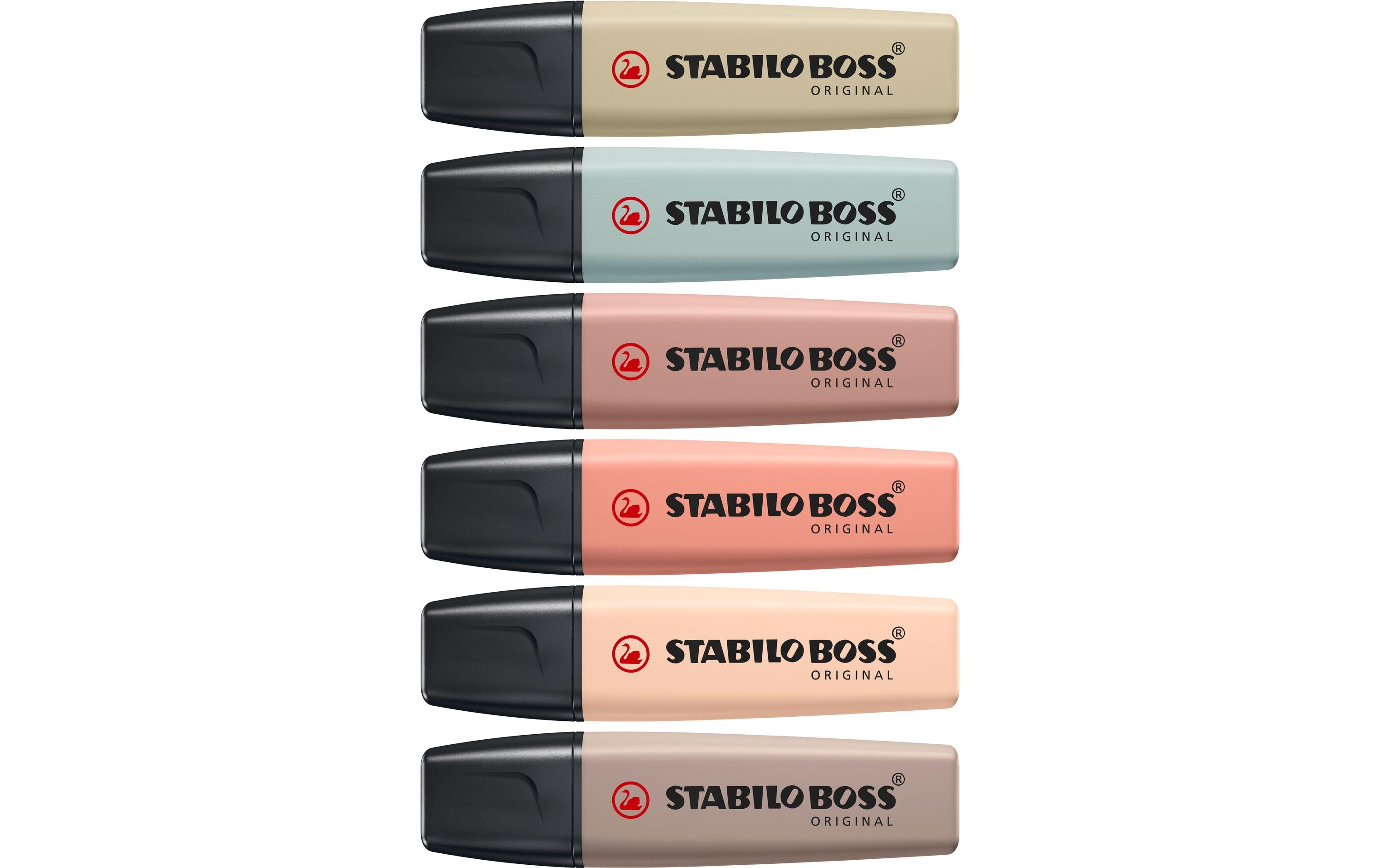 Textmarker BOSS ORIGINAL NatureColors 6er SetLeuchtmarker mit Keilspitze