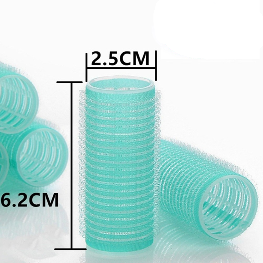 (12er Set) Ø20-25mm Locken Wickler Haar Styling ohne Hitze selbsthaftende Wickler in 2 Grössen - Div. Farben