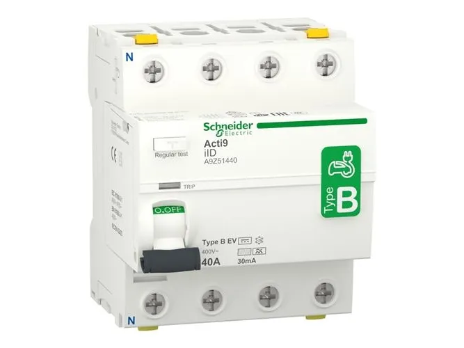 Schneider Schreibgeräte A9Z51440, Reststrøm enhed, Type B, IP20, 400 V