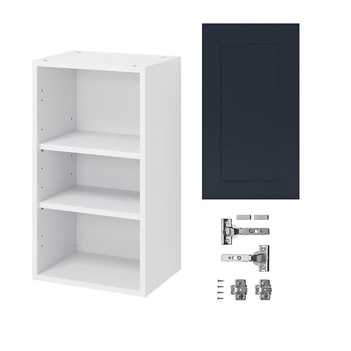 Meuble haut de cuisine avec 1 porte GoodHome Artemisia bleu L. 30 x H. 72 cm