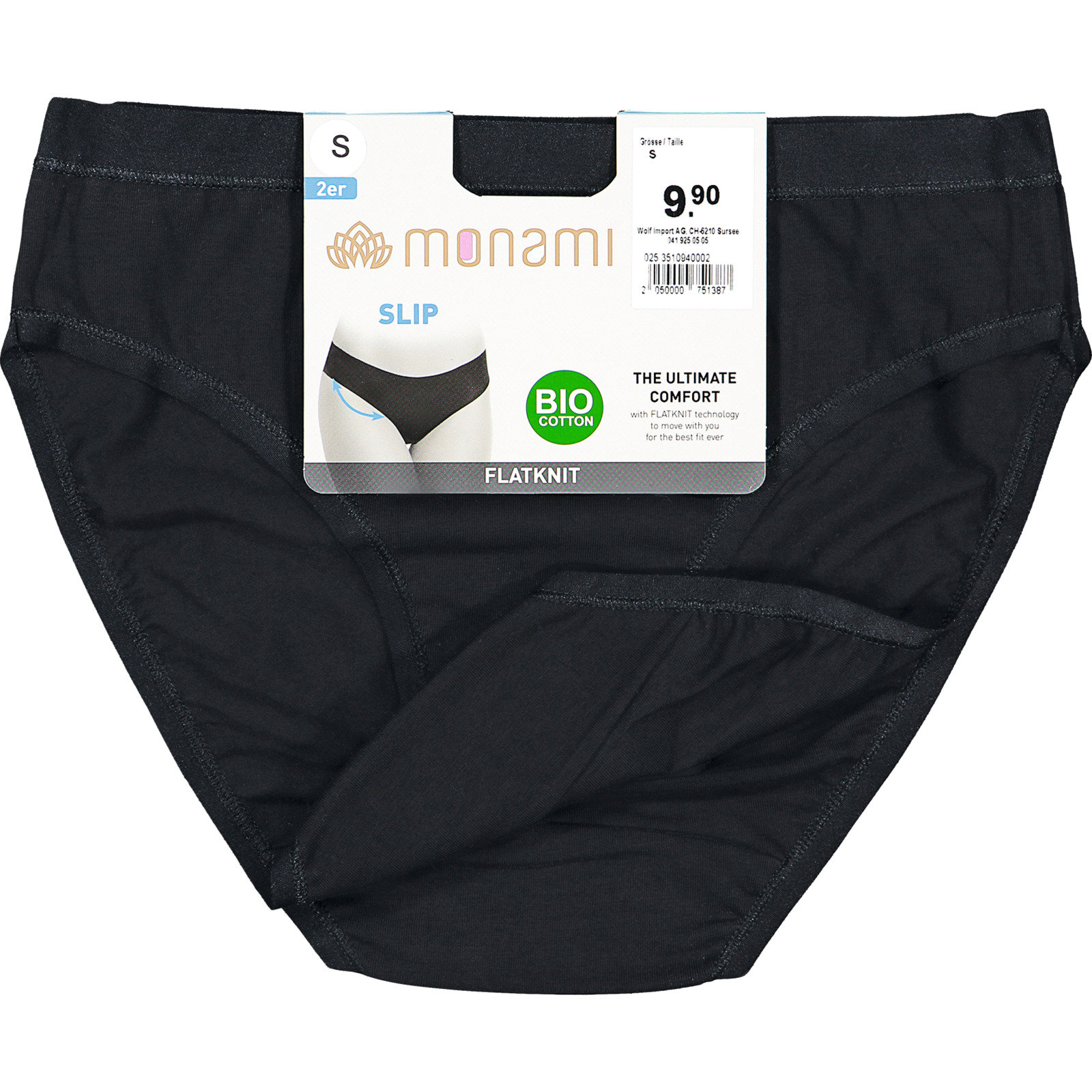 Damen Bio Bikini Slip 2er-Pack