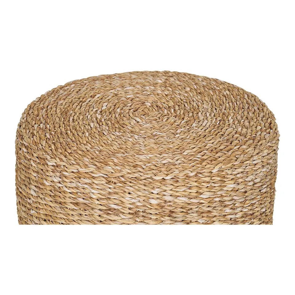 Hioshop Rivera poef Ø40cm natuur