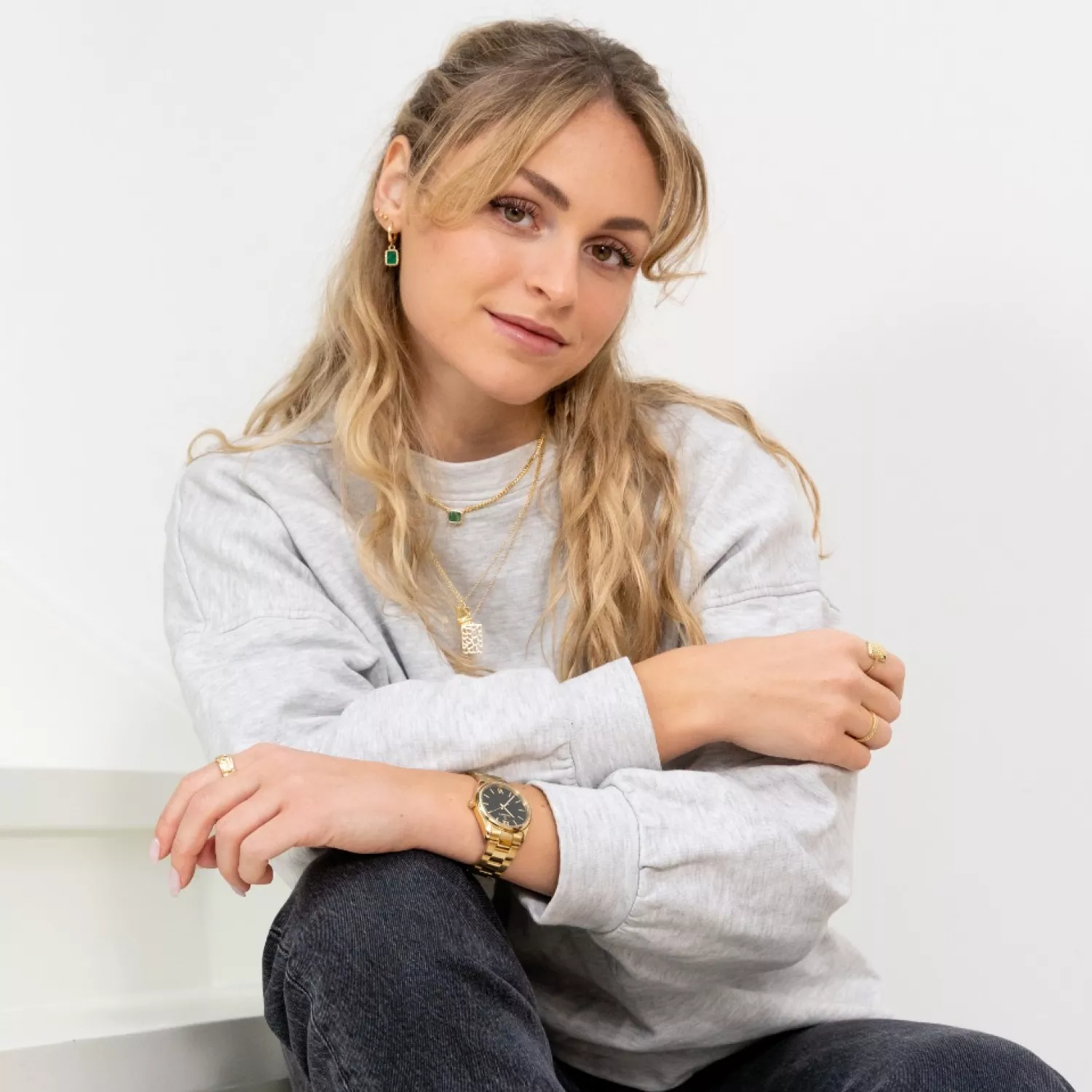 Schultz Jasmin Halskæde 18 kt. Forgyldt Sølv DU-719039