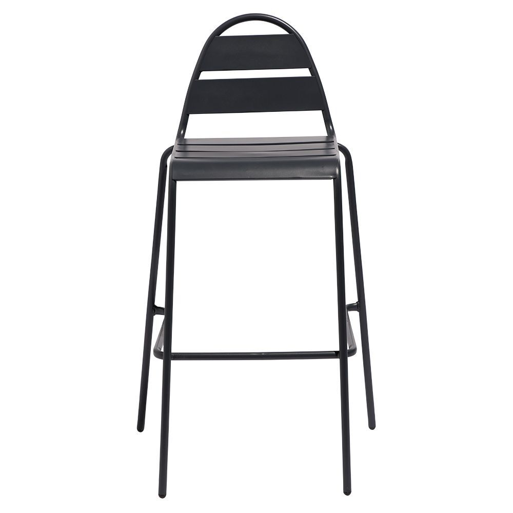 Chaise haute d'extérieur Fun métal gris 59x58xH105cm