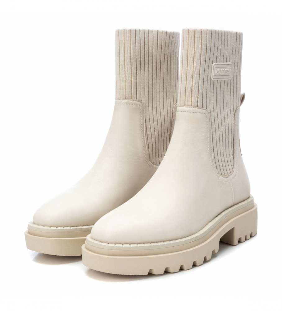 Botas de couro Carmela 160185 brancas