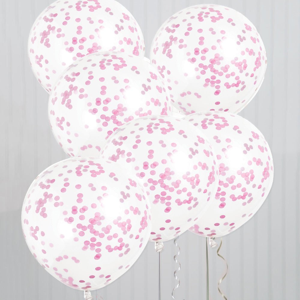 Confetti Ballonnen Roze 40cm 6st