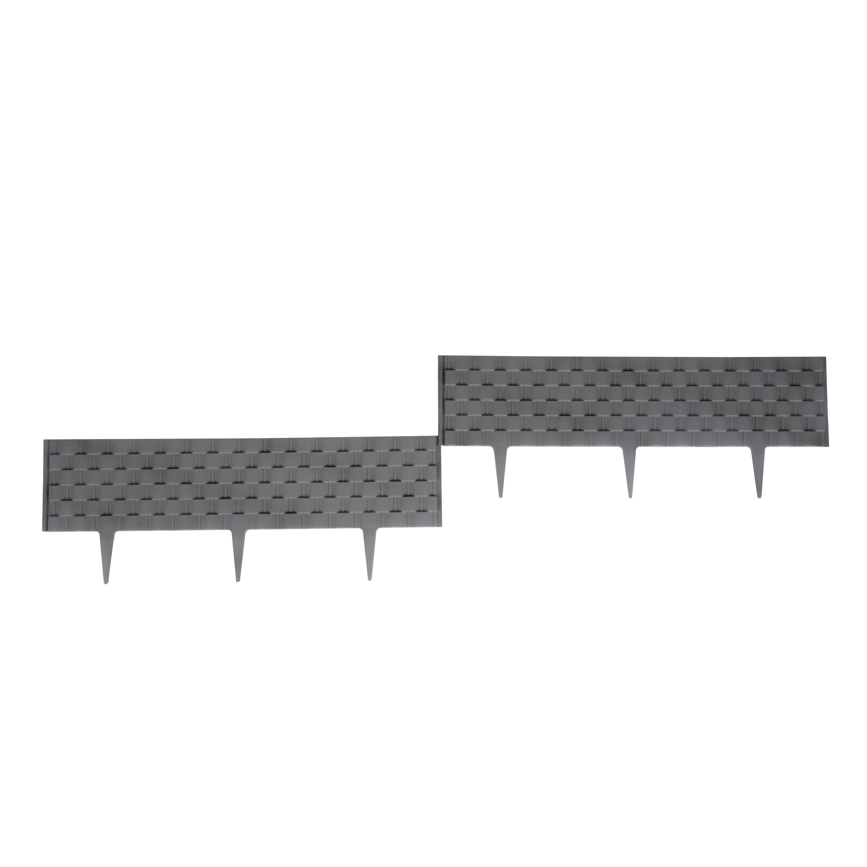 Rasenkante Rattanoptik anthrazit 10er Set