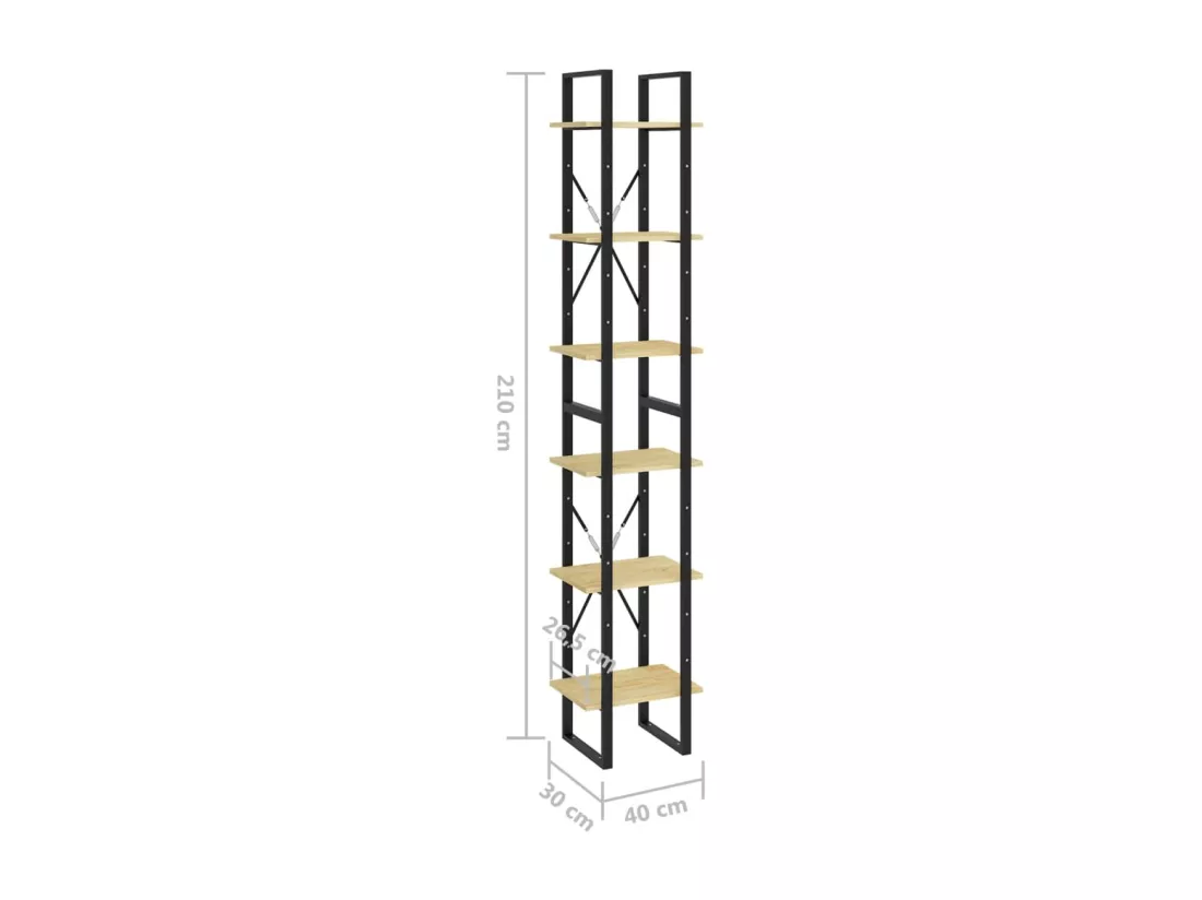 Armoire haute 40x30x210 cm Bois de pin solide