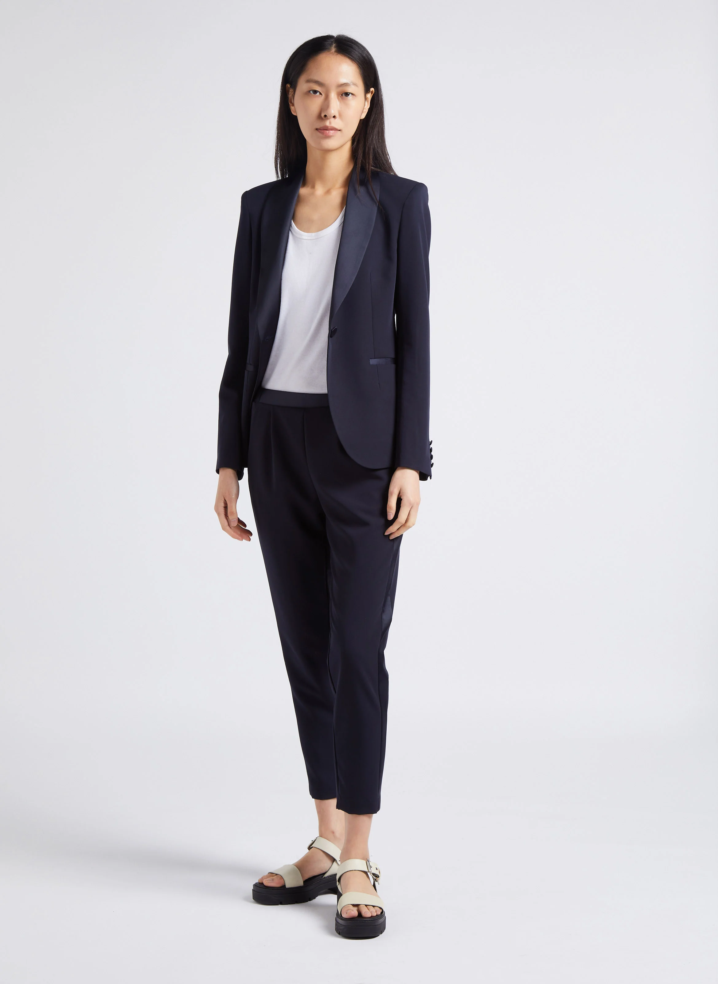 Pantalon carotte| Bleu