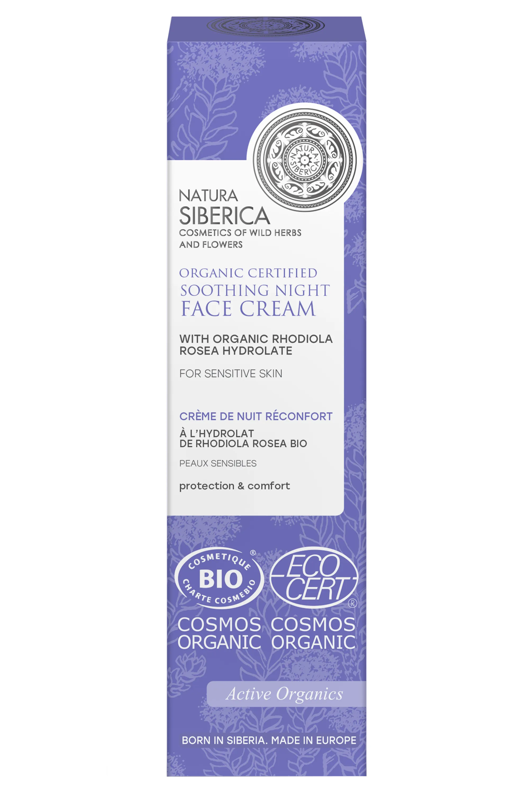 Natura Siberica Crème de nuit Bio réconfort à la Rhodiola Rosea-50 ml
